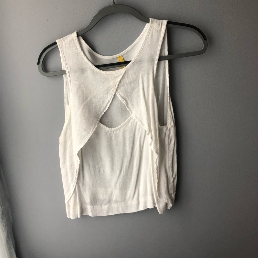 Free people white tank top
